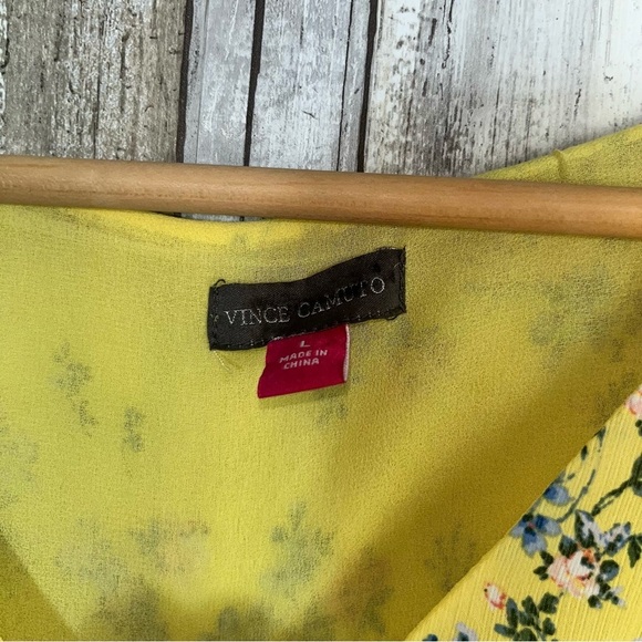 Vince Camuto Yellow Floral Blouse - Picture 7 of 7